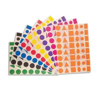 Gommette geometrique cleopatre repositionnable planche a4 5 formes 8 couleurs assorties 2304