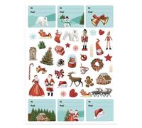 Gommettes adhésives - GRAINE CRÉATIVE - Noël - 2 planches - 95 stickers - Multicolore