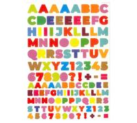 Gommettes Alphabet - CTOP - Assorties - Couleurs vives - 378 pièces - 1 à 2 cm