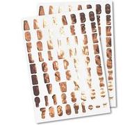 Gommettes Alphabet Cuivré 134 stickers 0,4 à 1,7cm Lettres cuivré G