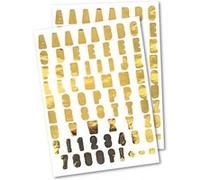 Gommettes Alphabet - Doré - 134 stickers - 0,4 à 1,7cm - Lettres doré G