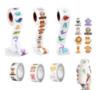 Gommettes Animaux 3000 Pièces Stickers Ronds 2,5 cm 48 Motifs Différents Décoration Fête Anniversaire, École, Loisirs Créatifs Multicolore