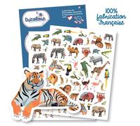 Gommettes - Animaux de la Jungle - Safari - Lion - Tigre - Savane - 94 pièces