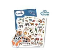 Graine créative Gommettes Animaux de la Jungle – Savane 94 pièces Bleu G
