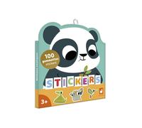 Janod – Pack 100 gommettes autocollantes 5x5 cm – Animaux exotiques – Dès 3 ans