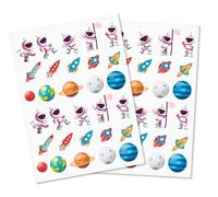 Gommettes Astronautes De 1,7 À 4,2 Cm 60 Pièces