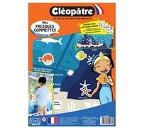 Cléopâtre – Kit Fresque gommettes Animaux marins – 4 planches à décorer & 4 planches gommettes