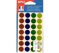 APLI Pastilles adhésives métallisées – Pochette de 112 Ø 15 mm