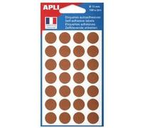 APLI – Pochette de 168 pastilles 102222 – coloris marron Ø 15 mm