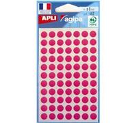 Gommettes Auto-Adhésives - 8Mm - 462 Étiquettes - Rose - Apli Rose G