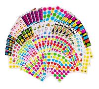 Gommettes autocollantes enfants - Unbrand - 80 feuilles - Thèmes variés - Lettres et chiffres - Voitures et animaux