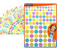 Gommettes Autocollantes Géométriques - 6 Couleurs Pastel - Paquet De 40 Feuilles (4170 Stickers)
