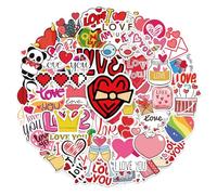 Gommettes Autocollantes, Papier Autocollant, Autocollant Saint Valentin, 100 Pièces, Gommette Imperméable En Vinyle Pour Bouteille D'eau, Téléphone, Scrapbooking Artisanat Bricolage