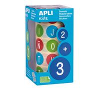 Gommettes autocollantes rondes pour alphabet, diamètre 20 mm, multicolore