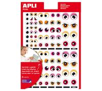 Gommettes autocollantes - Yeux rose/orange - 312 pièces - APLI AGIPA