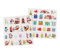 Gommettes Cadeaux 48 stickers père noël renne sapin bonhomme de neige MULTICOLORE G