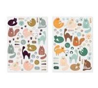 Gommettes Chats pastel - 101 pièces - de 0,80 à 5,7 cm multicolore G