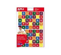 Gommettes chiffres multicolores - 210 gommettes - 3 feuilles