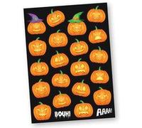 Gommettes Citrouilles 44 stickers de 3 à 4 cm Halloween MULTICOLORE G