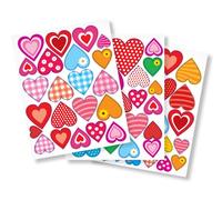 Gommettes Coeurs Fantaisie De 1,2 À 4 Cm 67 Pièces