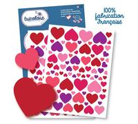 Gommettes Cœurs - Violet - Rose - Rouge - 162 pièces