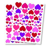 Gommettes Cœurs - Violet - Rose - Rouge - 162 pièces