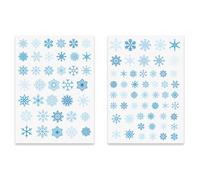 Gommettes de Noël Flocons de neige 1,7 à 2,8 cm 92 pièces