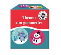 Gommettes de Noël rondes 10 dessins différents 4 cm