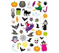 MÉGACRÉA Gommettes d'halloween 88 pièces