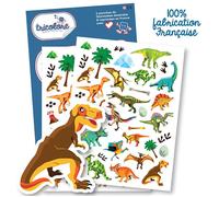 Gommettes - Dinosaures - T-Rex - Tricératops - 72 pieces Bleu G