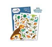 Gommettes - Dinosaures - T-Rex - Tricératops - 72 pieces