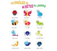 Gommettes Drôles de bébêtes 24 stickers de 3 à 4 cm coccinelle papillon escargot MULTICOLORE