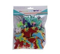 Pack de 150 Gommettes en Feutrine Adhésives 1mm - Thème Papillons - 4 Tailles et 10 Couleurs - Sodertex - L217968 Assortiments