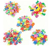 Gommettes Enfants en Mousse,710 Pcs Autocollants 3D pour Enfant, Gomettes Autocollantes, Stickers Enfants pour Scrapbooking Loisirs Créatifs, Lettres, Numéro, Étoile, Fleur, Forme Géométrique