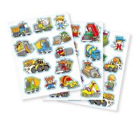 Gommettes Engins De Chantier 2,3 À 4,6 Cm 34 Pièces