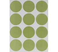 Gommettes Étiquettes Autocollantes Rondes - Vert Olive - Environ 4cm (38mm) - 15 Feuilles - Paquet de 180 Par Royal Green