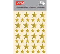 Gommettes - Étoile Ø12 Et 20 Mm - Doré X 120 - Apli Agipa
