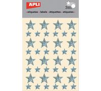 Gommettes - Étoile 12 Et 20mm -Holographique Argenté X 120 - Apli Agipa