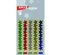 Gommettes Étoile 13 Mm 5 Couleurs 135 Pièces - Apli Agipa