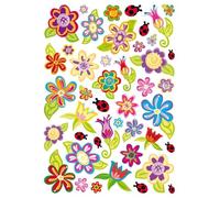 Gommettes fleurs - 42 pièces - 2,5 à 6,5 cm