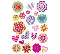 Gommettes fleurs A de 2,5 à 6,5 cm 42 pièces