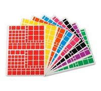 Gommettes - Forme carré - Différentes couleurs et tailles - 10 feuilles - Apli Kids Multicolore G