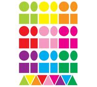 Gommettes maxi rondes assortiments de couleurs 3 planches 102 pièces MULTICOLORE