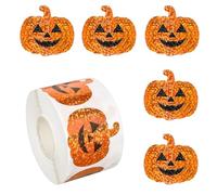Gommettes Halloween, 500 PCS Autocollants Citrouille pour Enfants, Stickers Halloween, Autocollants DéCoratifs Citrouille, pour la Décoration des Fêtes de Fin D'année (citrouille)