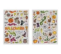 Gommettes happy Halloween - 148 pièces - de 0,7 à 7,3 cm Multicolore G