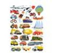 Gommettes illustrées transport 2 planches 50 pièces MULTICOLORE G