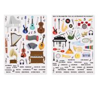 Gommettes Instruments De Musique 2 Planches Différentes 117 Pièces