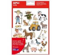 Gommettes - La ferme - Animaux, fermier, tracteur - Enfant - 3 feuilles