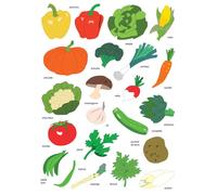 Gommettes légumes de 2,5 à 5 cm 44 pièces