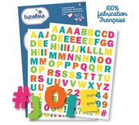 Gommettes - Lettres de l'alphabet - Nombres - Assortiment de couleur - 214 pièces